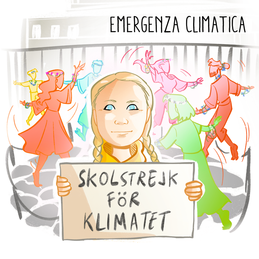WMF2021 - vignetta sul tema Emergenza Climatica del team vincitore