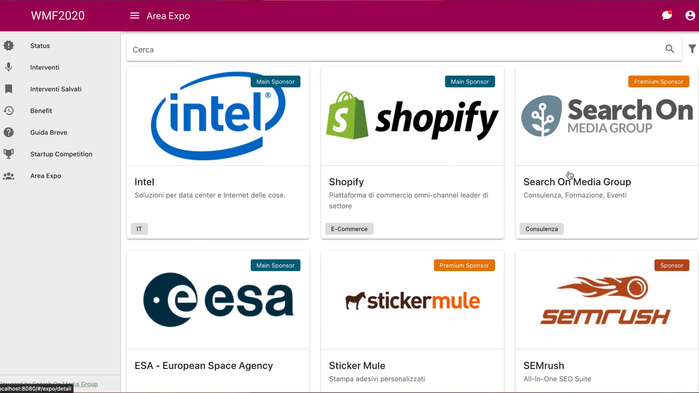 L'Area Expo, lo Startup District e gli Sponsor del WMF