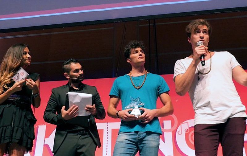 General Brothers - vincitori del Rock Contest al WMF17 premiati da Giorgia Palmas e Cosmano Lombardo